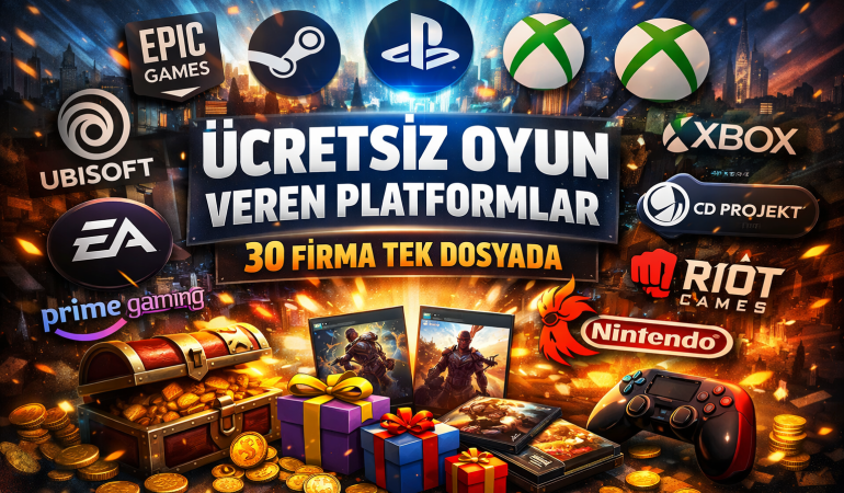 Ücretsiz Oyun Veren Platformlar: 30 Firma Tek Dosyada?