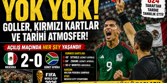 Dünya Kupası’nda Yok Yok! Açılış Maçında Goller, Kırmızı Kartlar ve Tarihi Atmosfer?
